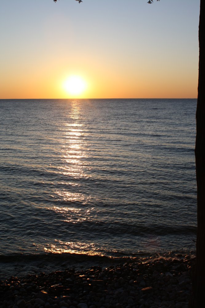 Sunset over Lake Michigan