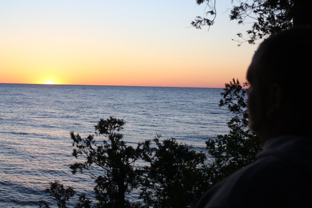 Sunset over Lake Michigan
